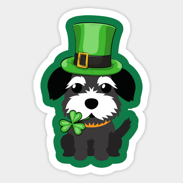 Border Terrier St. Patrick's Day Dog Lovers Gift Sticker by peter2art